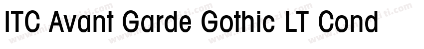 ITC Avant Garde Gothic LT Condense字体转换